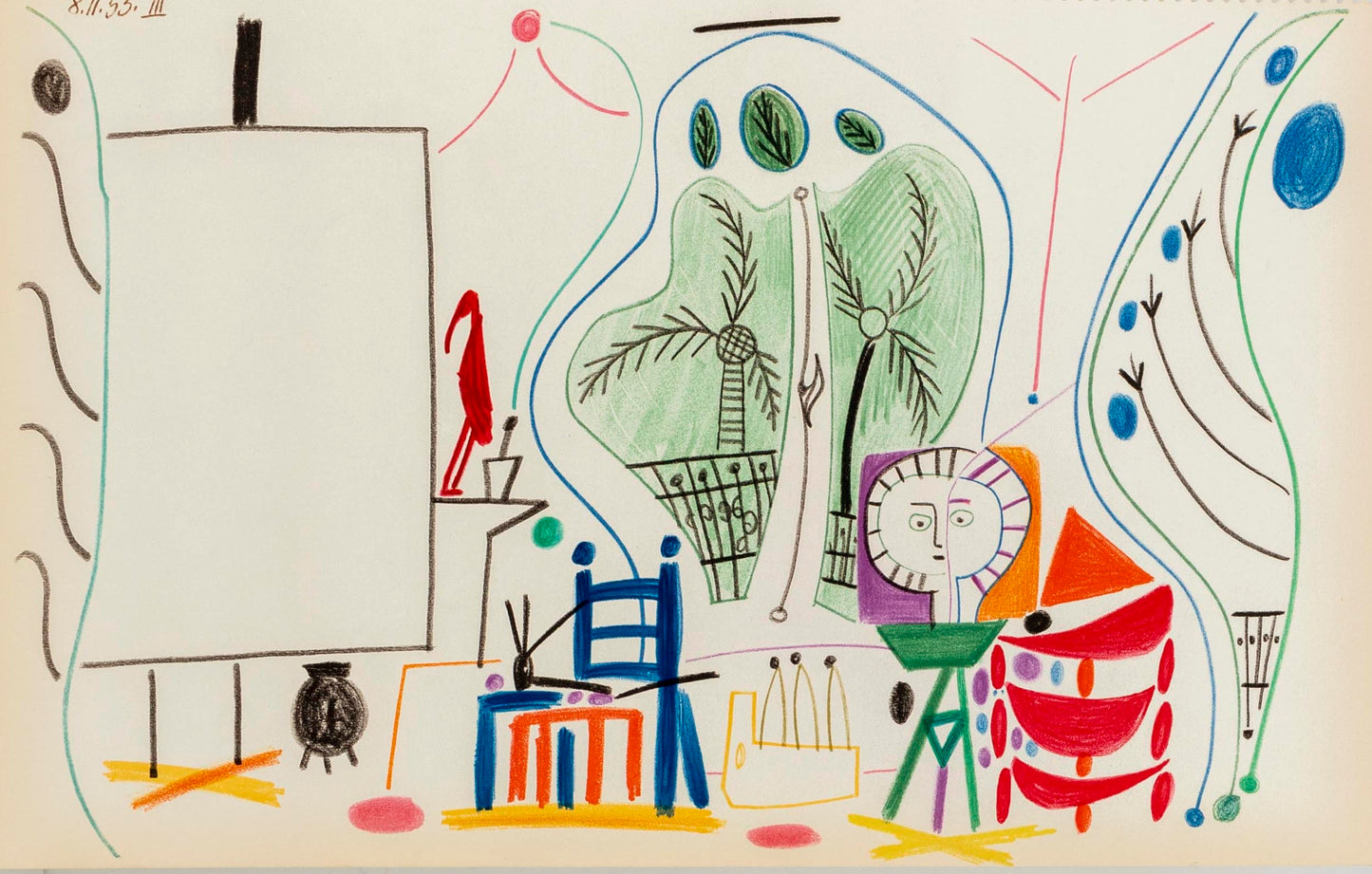 Pablo Picasso; Untitled from Carnet de la Californie II Art G S Pawn