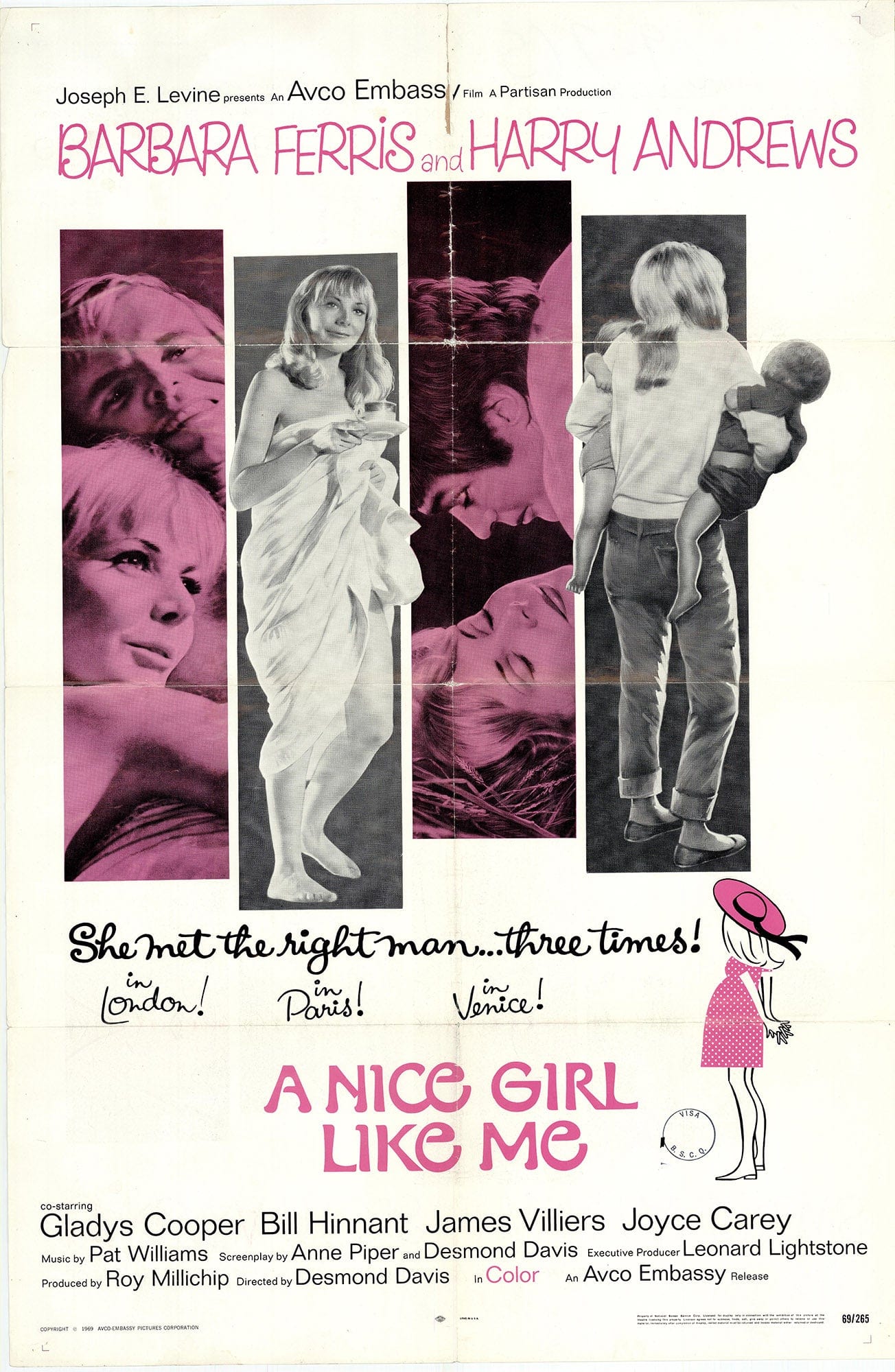 A Nice Girl Like Me: Original One Sheet Movie Poster, 1969 Art G S Pawn