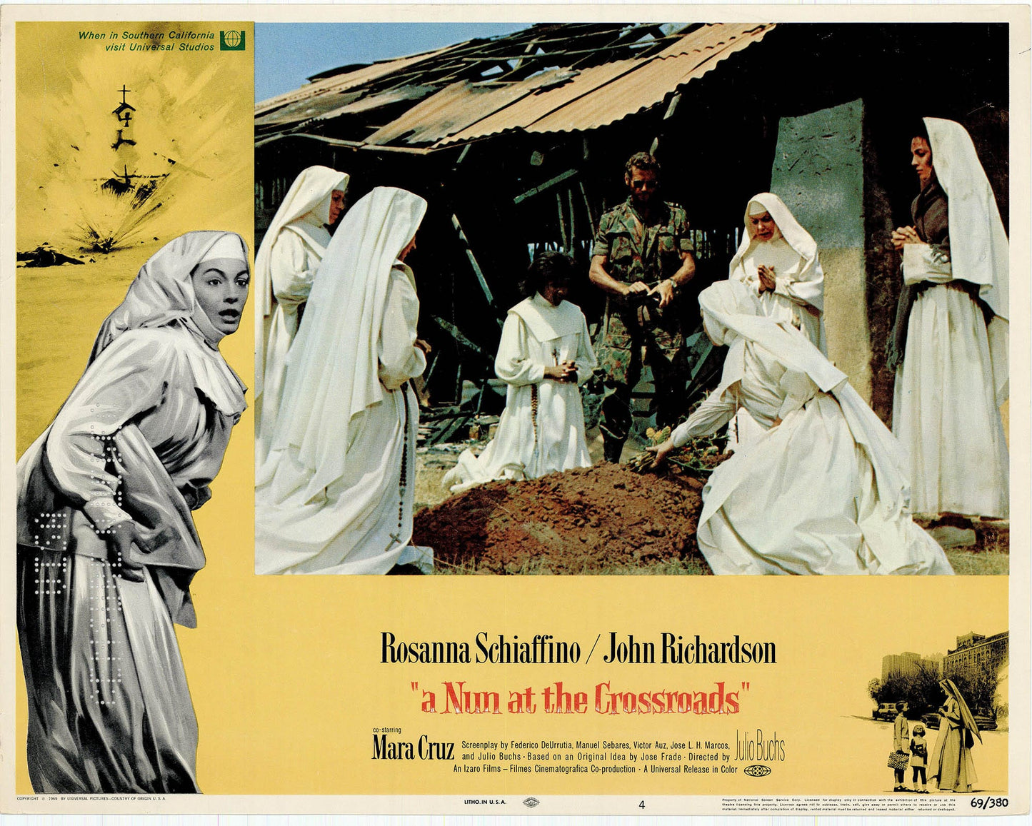 A Nun at the Crossroads: Original Lobby Card Bundle, 1969 Art G S Pawn