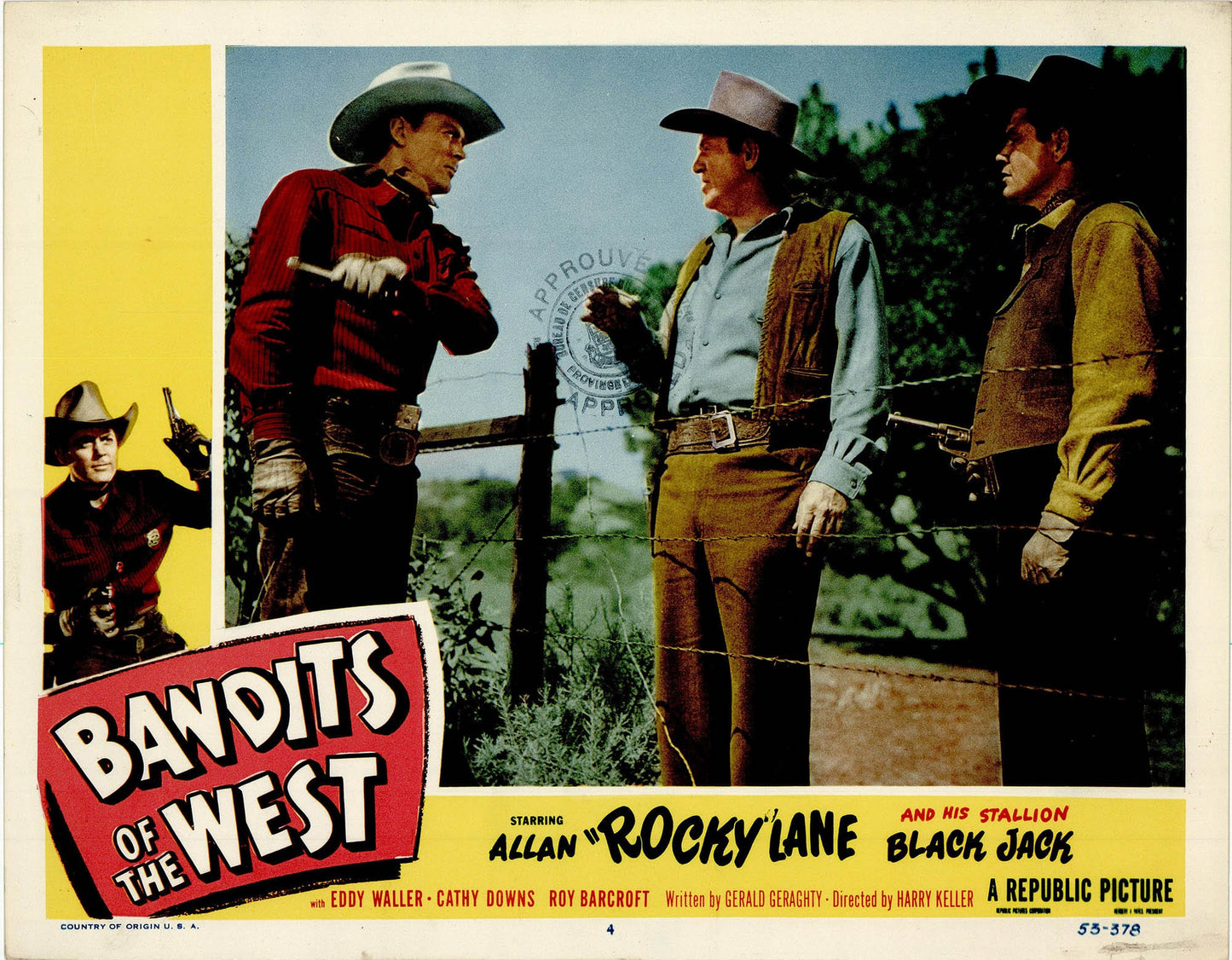 Bandits of the West: Original Lobby Card Bundle, 1953 Art G S Pawn