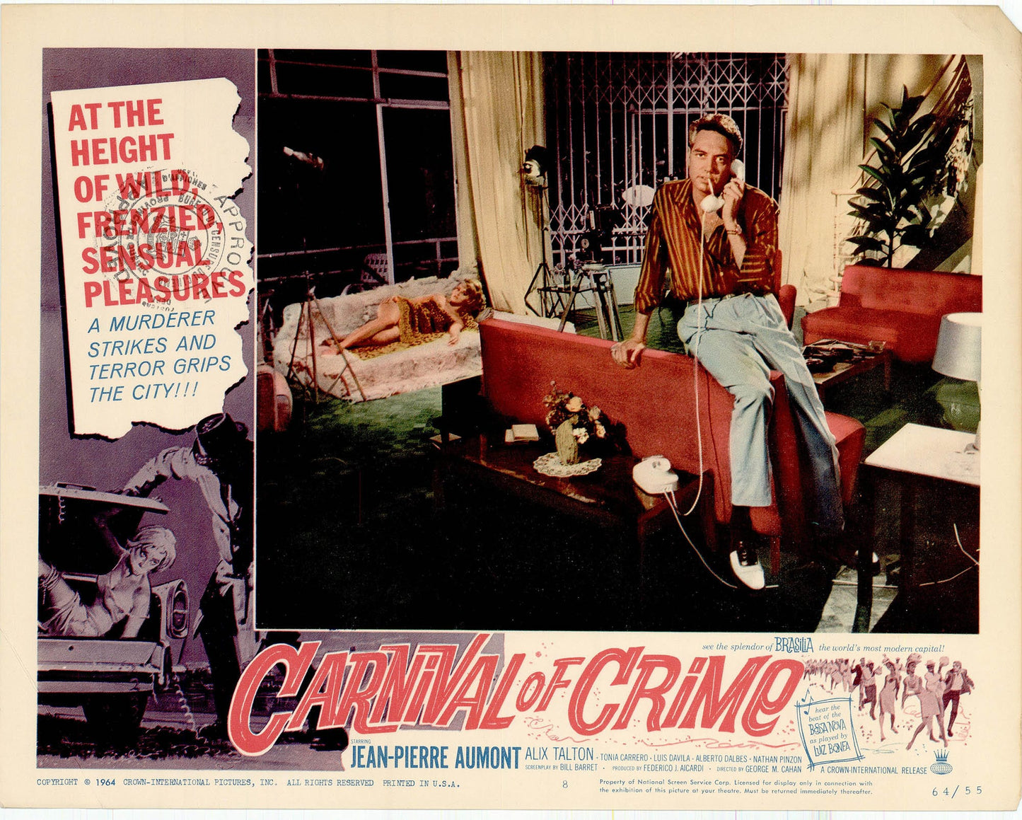 Carnival of Crime: Original Lobby Card Bundle, 1962 Art G S Pawn