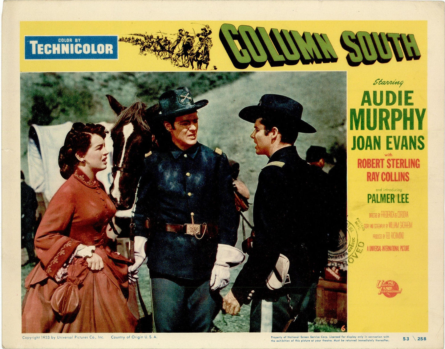 Column South: Original Lobby Card Bundle, 1953 Art G S Pawn