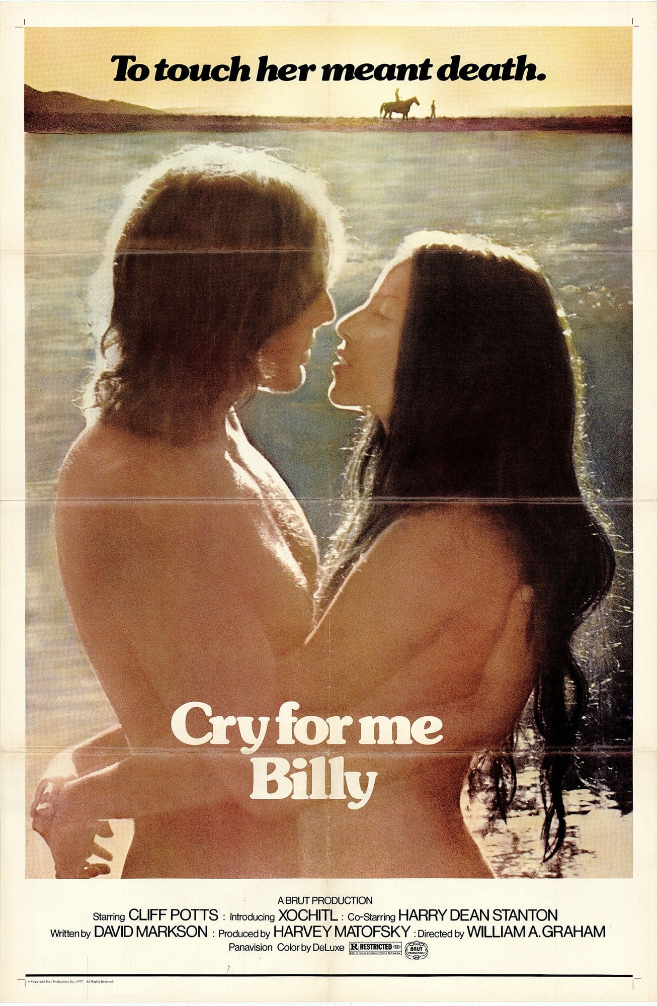 Cry for me Billy: Original One Sheet Movie Poster, 1972 Art G S Pawn