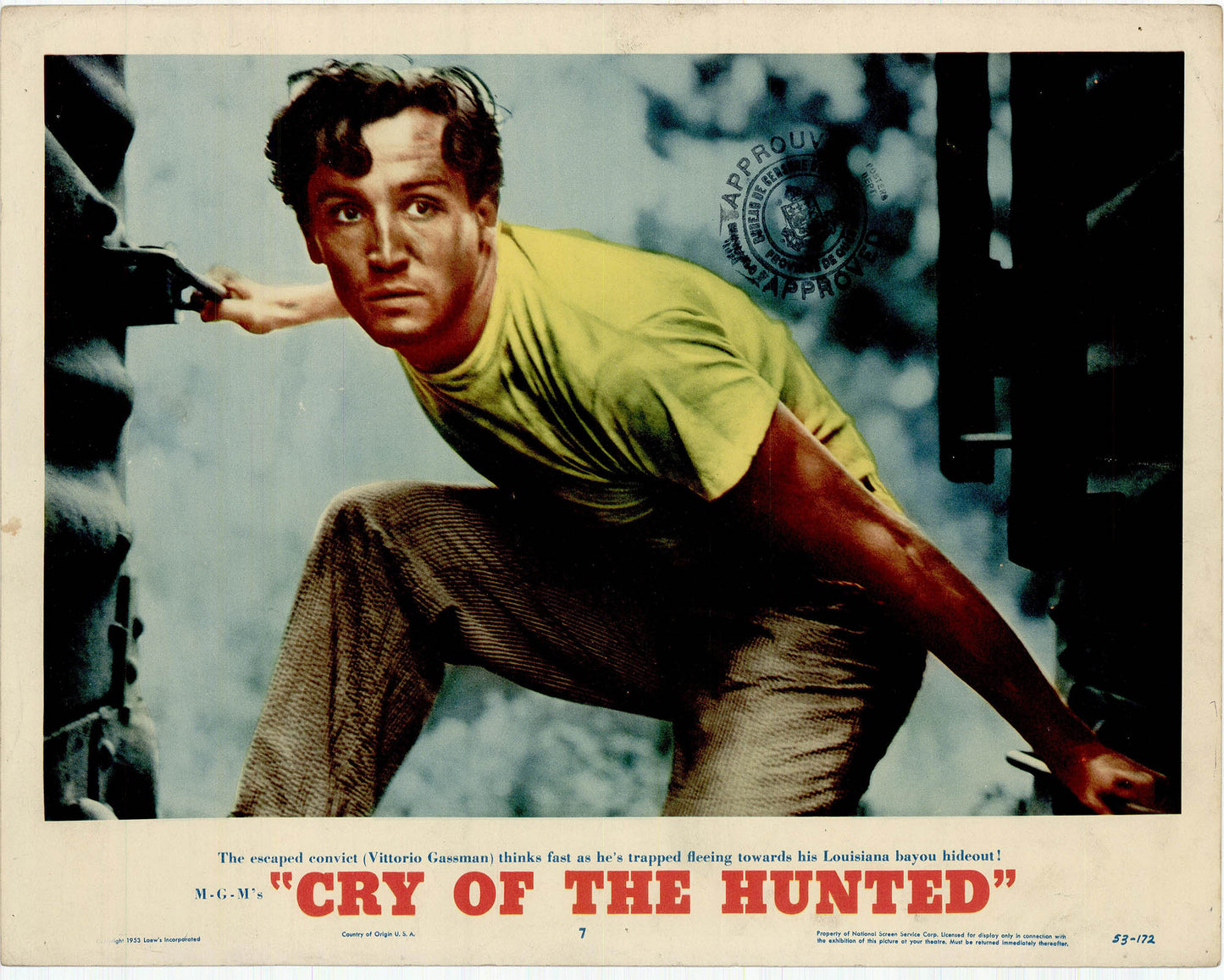 Cry of the Hunted: Original Lobby Card Bundle, 1953 Art G S Pawn