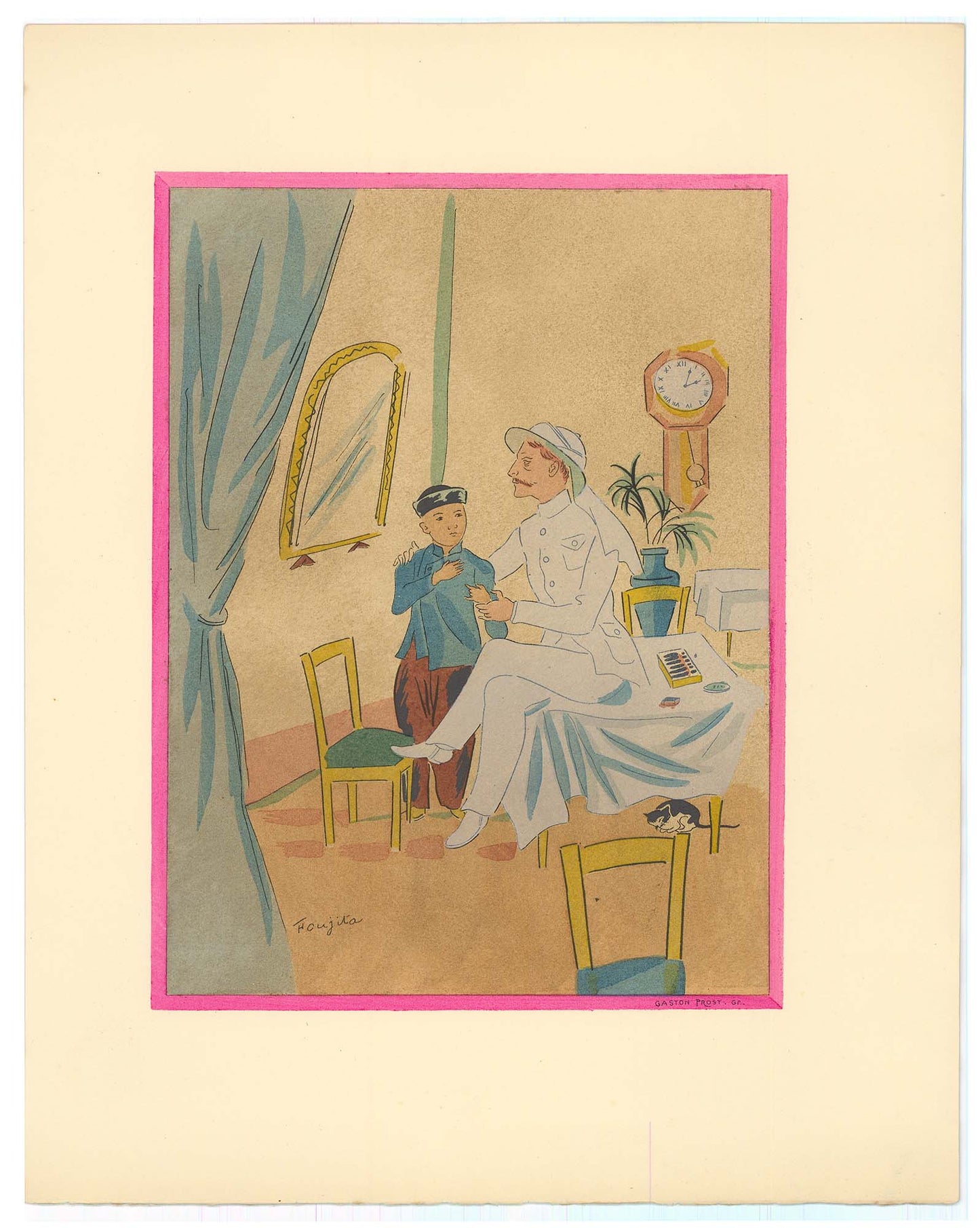 Léonard Tsuguharu Foujita; Colonial Man Art G S Pawn