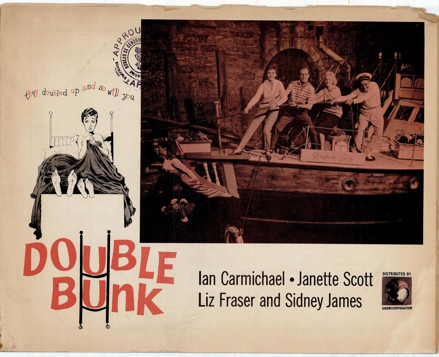 Double Bunk: Original Lobby Card Bundle, 1961 Art G S Pawn