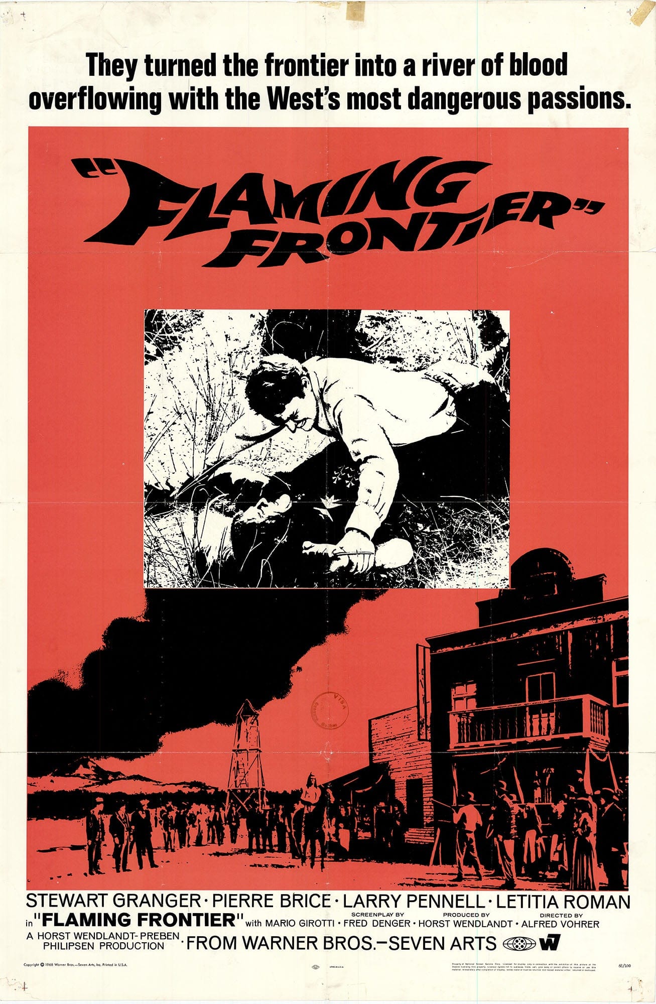Flaming Frontier: Original One Sheet Movie Poster, 1965 Art G S Pawn