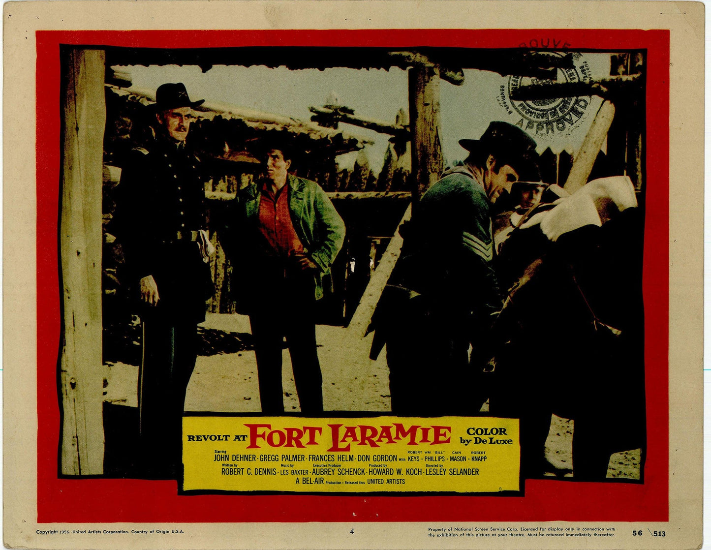 Revolt at fort Laramie Movie Lobby Card Art G S Pawn
