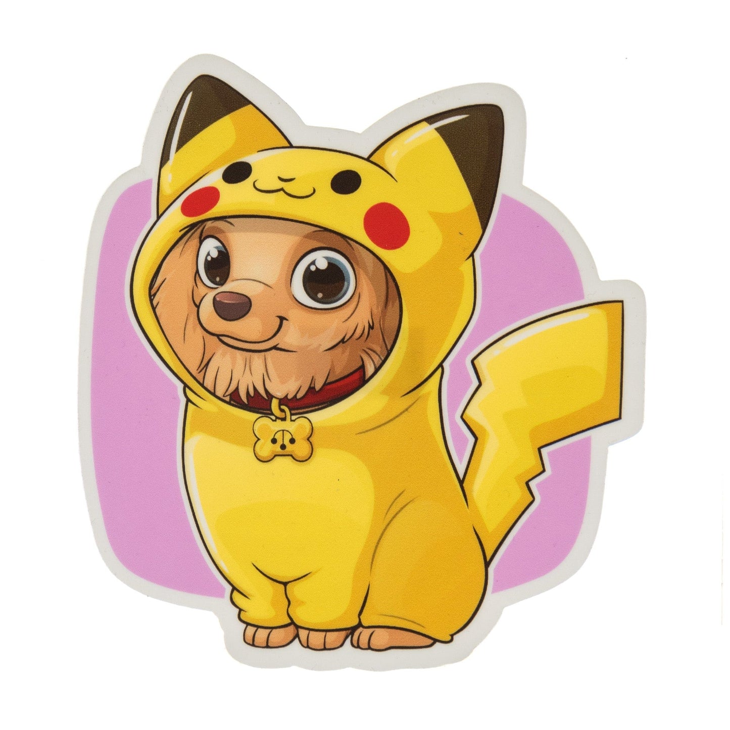 Sticker Of Pinky In Pikachu Onesie Front