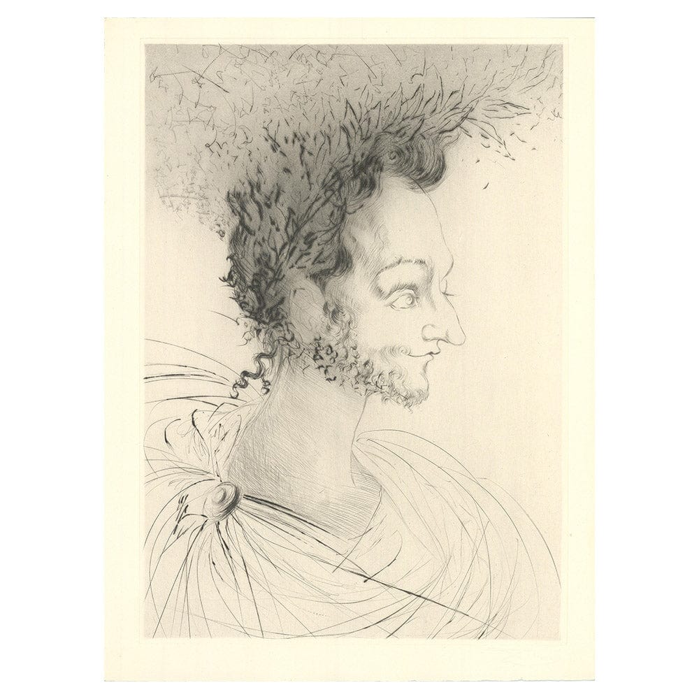 Salvador Dali Portrait de Ronsard from ‘Les Amours de Cassandre’ 1968