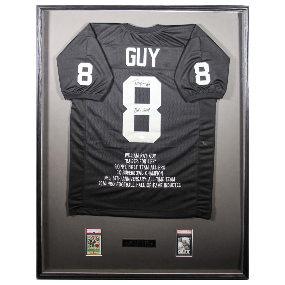 Gold & Silver Pawn Shop Ray Guy #8 Signed Raiders Jersey