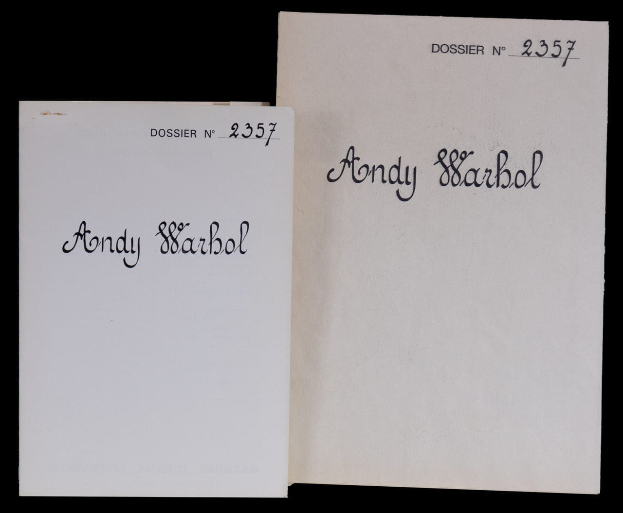 Andy Warhol; Dossier 2357 Art G S Pawn