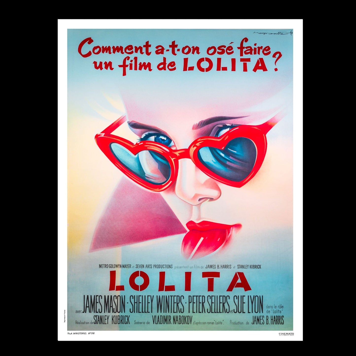 "Lolita" French Re-Strike Litho Art Gold & Silver Pawn Shop