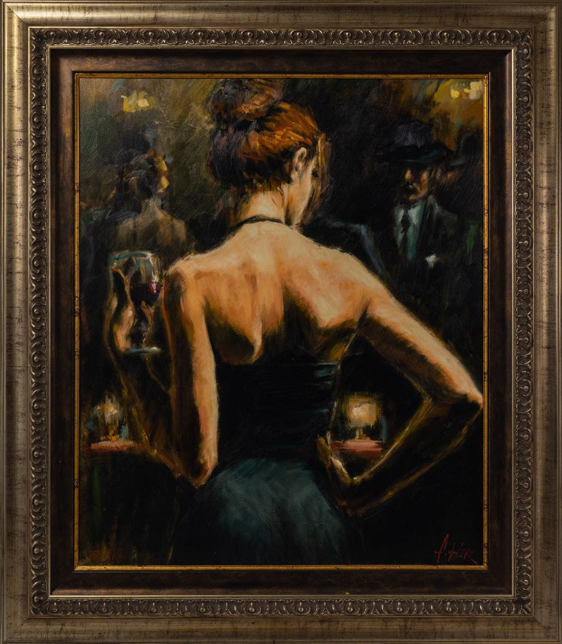 Fabian Perez; Girl With Red Hair Art G S Pawn
