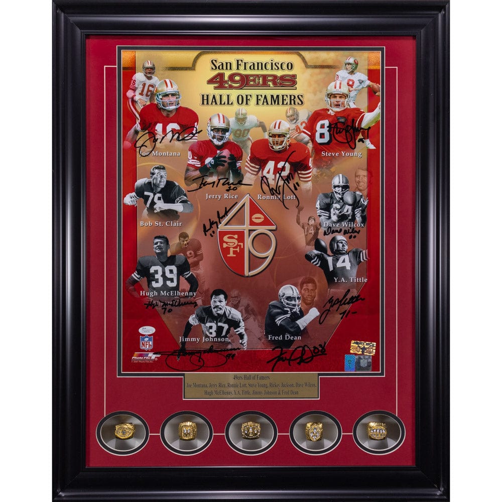 Steve Young Autographed and Framed San Francisco 49ers Jersey