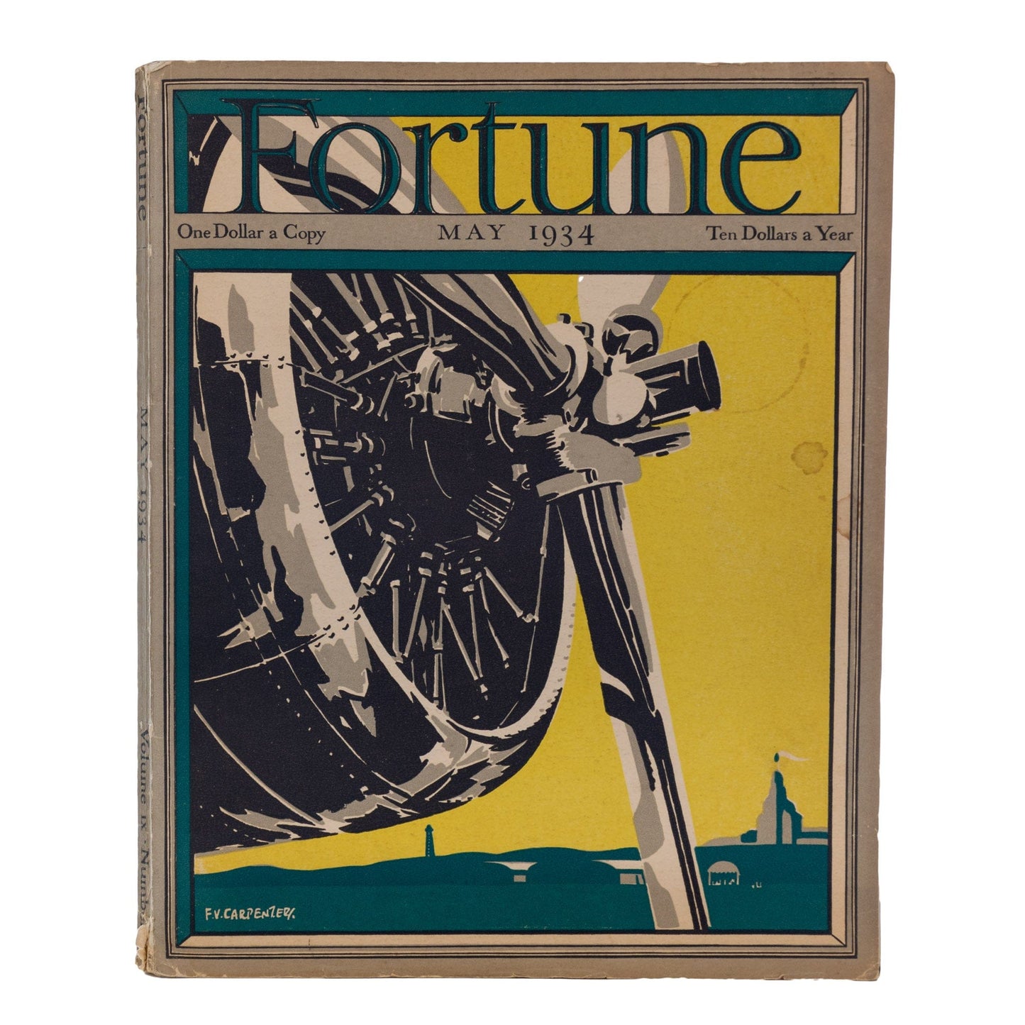 Fortune Poster & Magazine May 1934, F. V. Carpenter Art G S Pawn