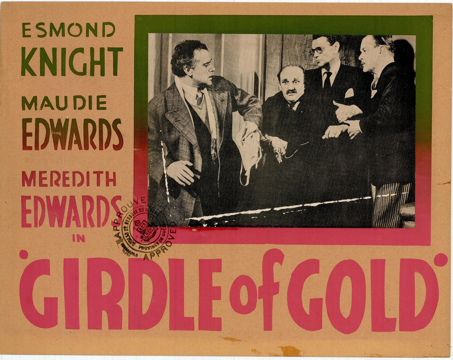 Girdle of Gold: Original Lobby Card Bundle, 1952 Art G S Pawn