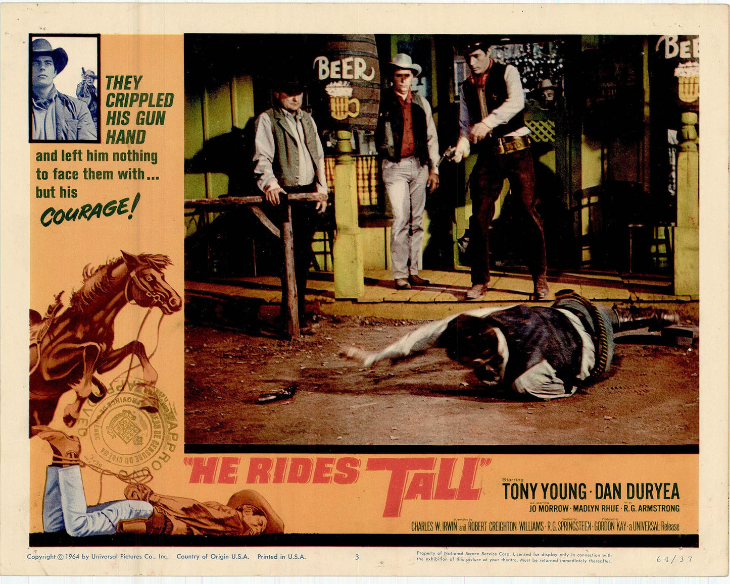 He Rides Tall: Original Lobby Card Bundle, 1964 Art G S Pawn
