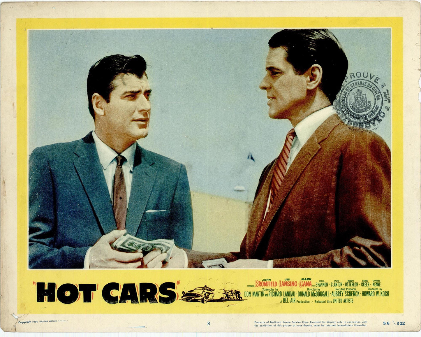 Hot Cars: Original Lobby Card Bundle, 1956 Art G S Pawn