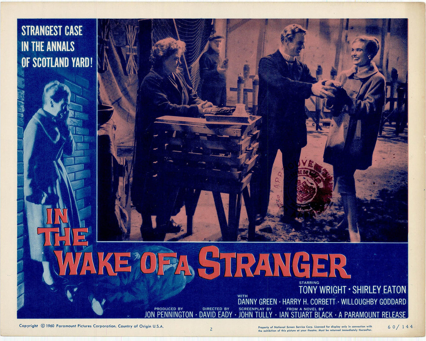 In the Wake of a Stranger: Original Lobby Card Bundle, 1959 Art G S Pawn