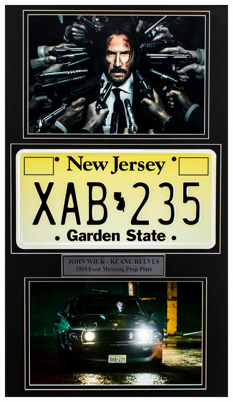 "John Wick" Movie Memorabilia - Prop License Plate G S Pawn