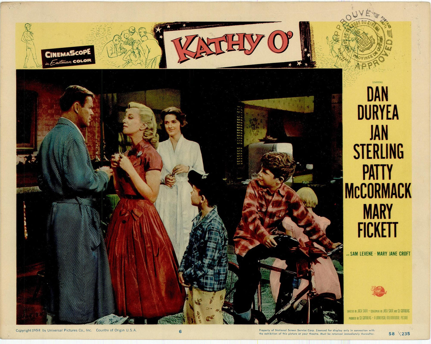 Kathy O': Original Lobby Card Bundle, 1958 Art G S Pawn