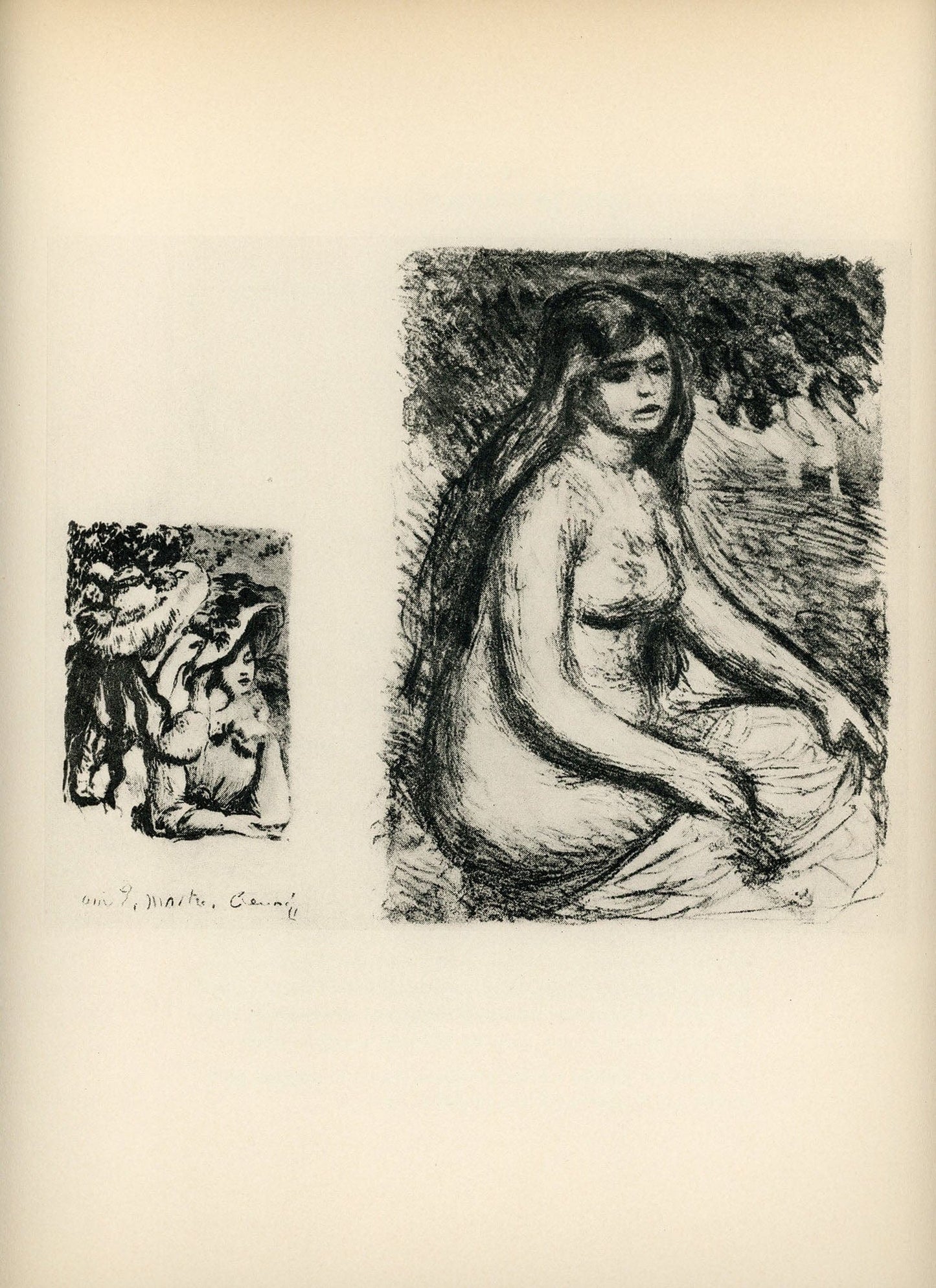 After Renoir - Le Chapeau Epingle at la Baigneuse Assise Art G S Pawn