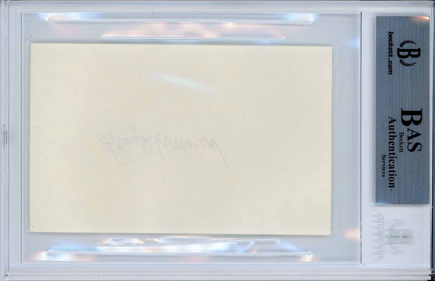 Lloyd Warner - Beckett Authenticated Autograph G S Pawn