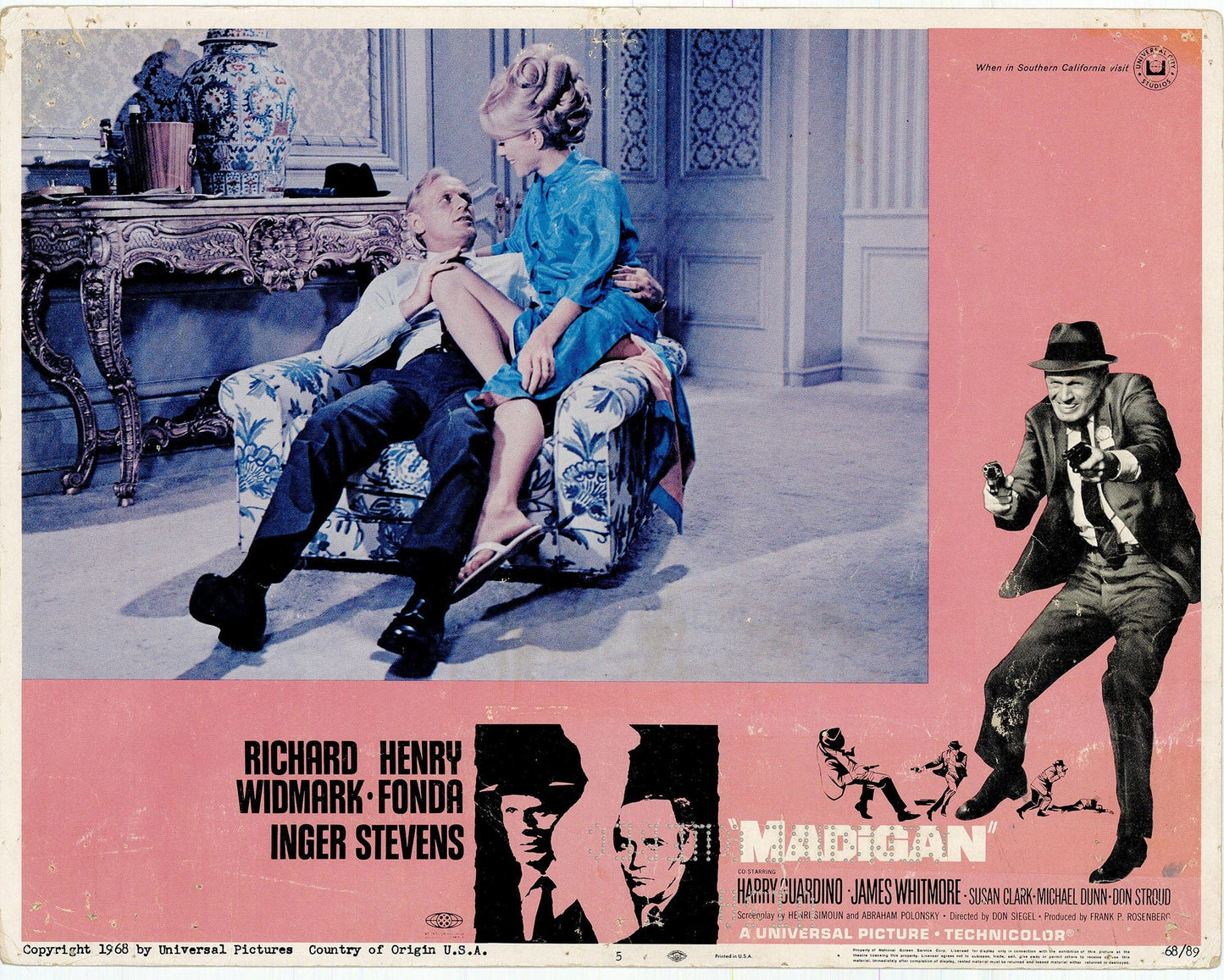 Madigan: Original Lobby Card Bundle, 1968 Art G S Pawn