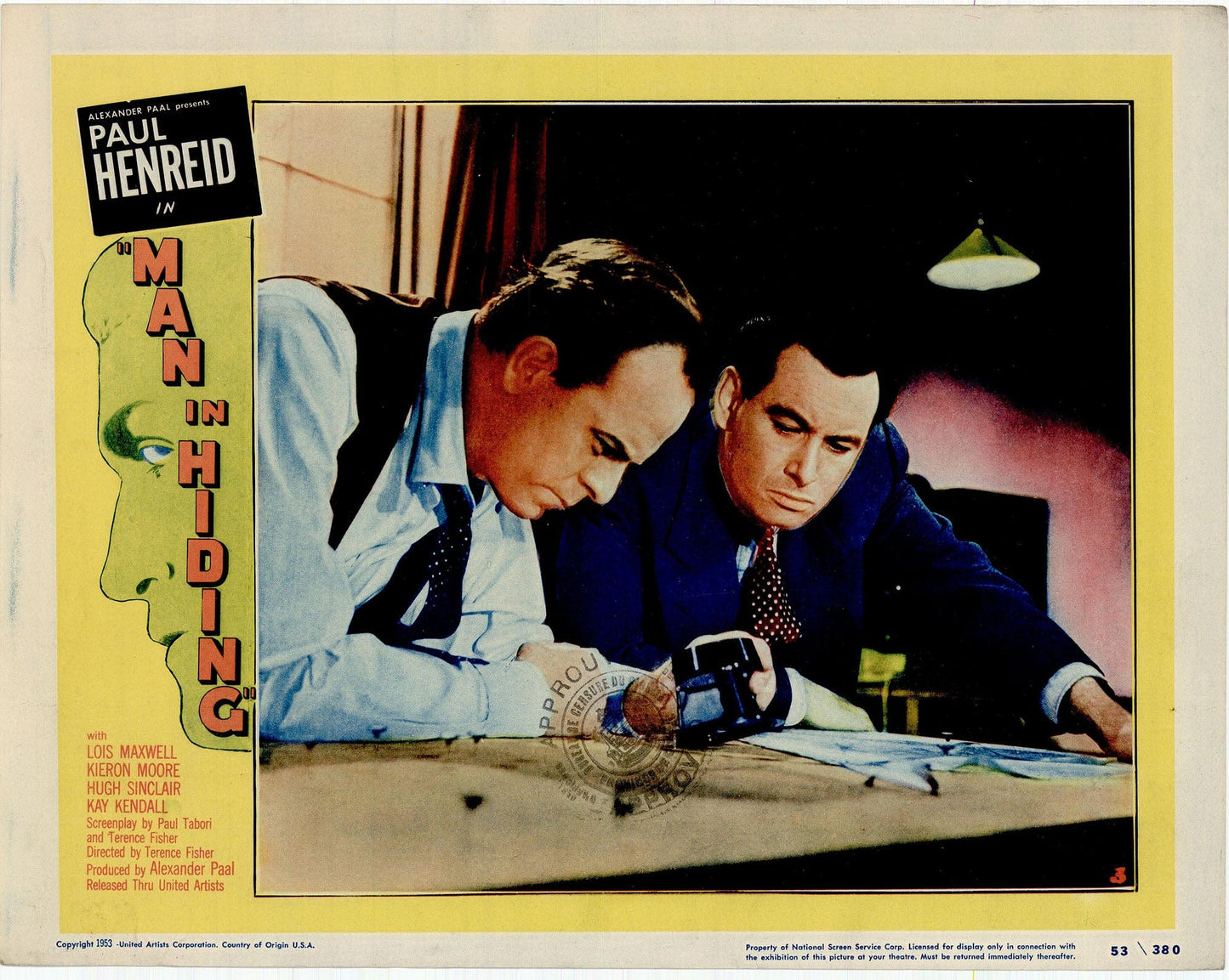 Man in Hiding: Original Lobby Card Bundle, 1953 Art G S Pawn
