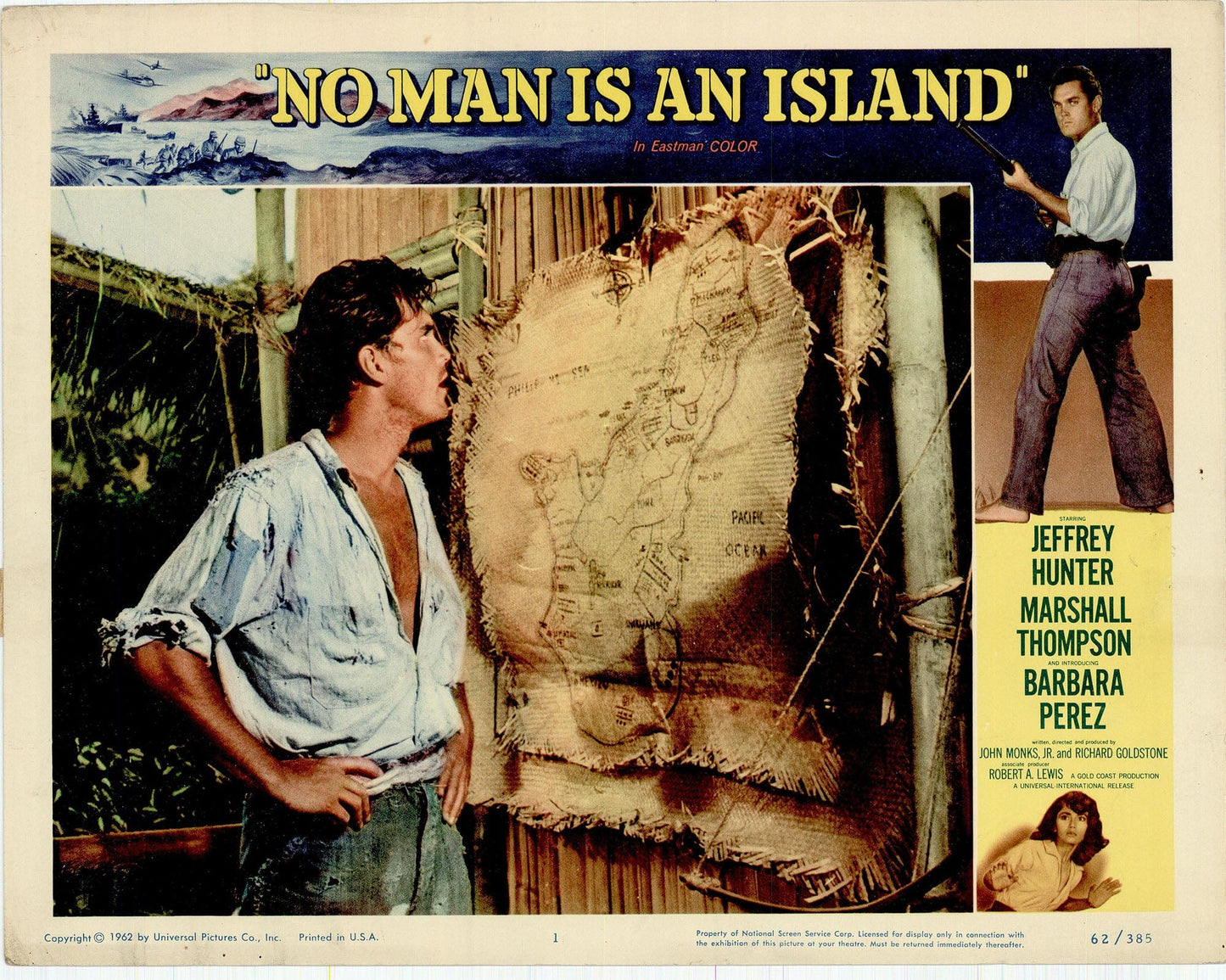 No Man Is an Island: Original Lobby Card Bundle, 1962 Art G S Pawn