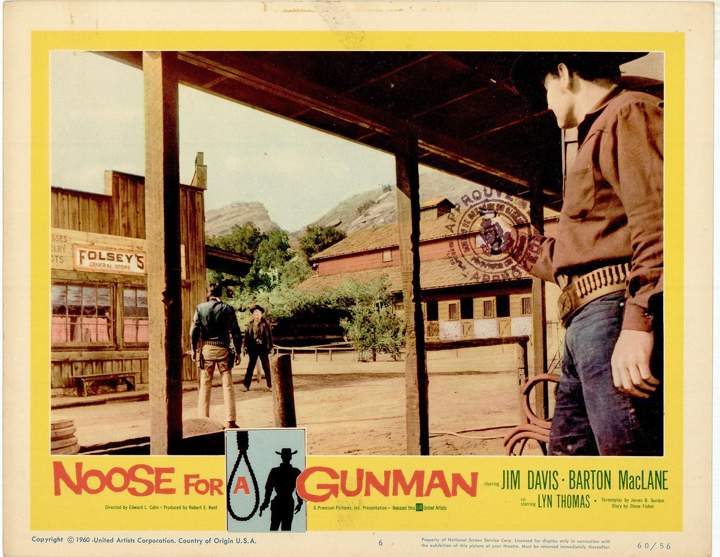 Noose for a Gunman: Original Lobby Card Bundle, 1960 Art G S Pawn