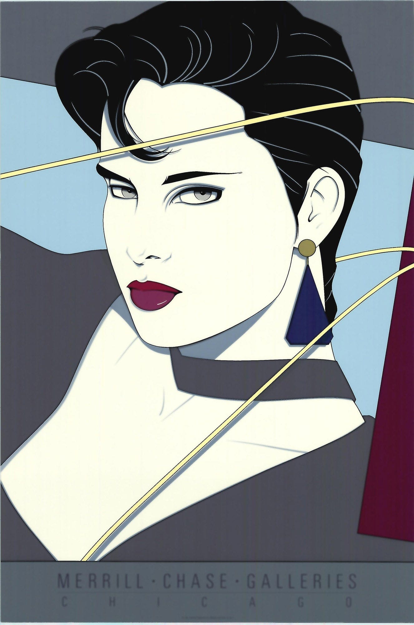 Patrick Nagel (After): Merrill Chase Galleries Commemorative 11 Art Gold & Silver Pawn Shop