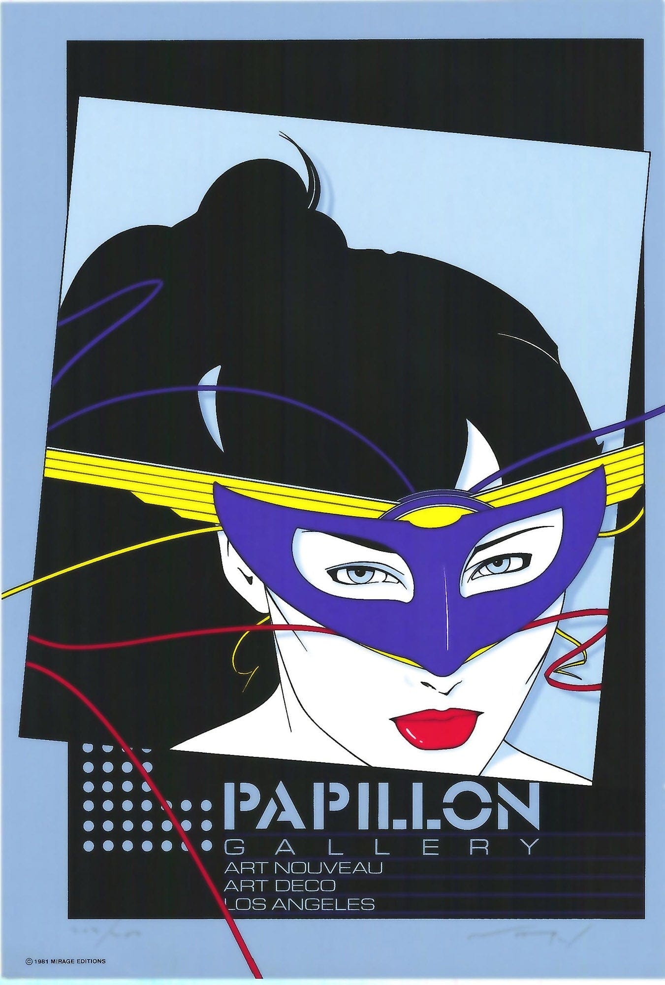 Patrick Nagel: Papillon Gallery, Signed & Numbered Art Gold & Silver Pawn Shop