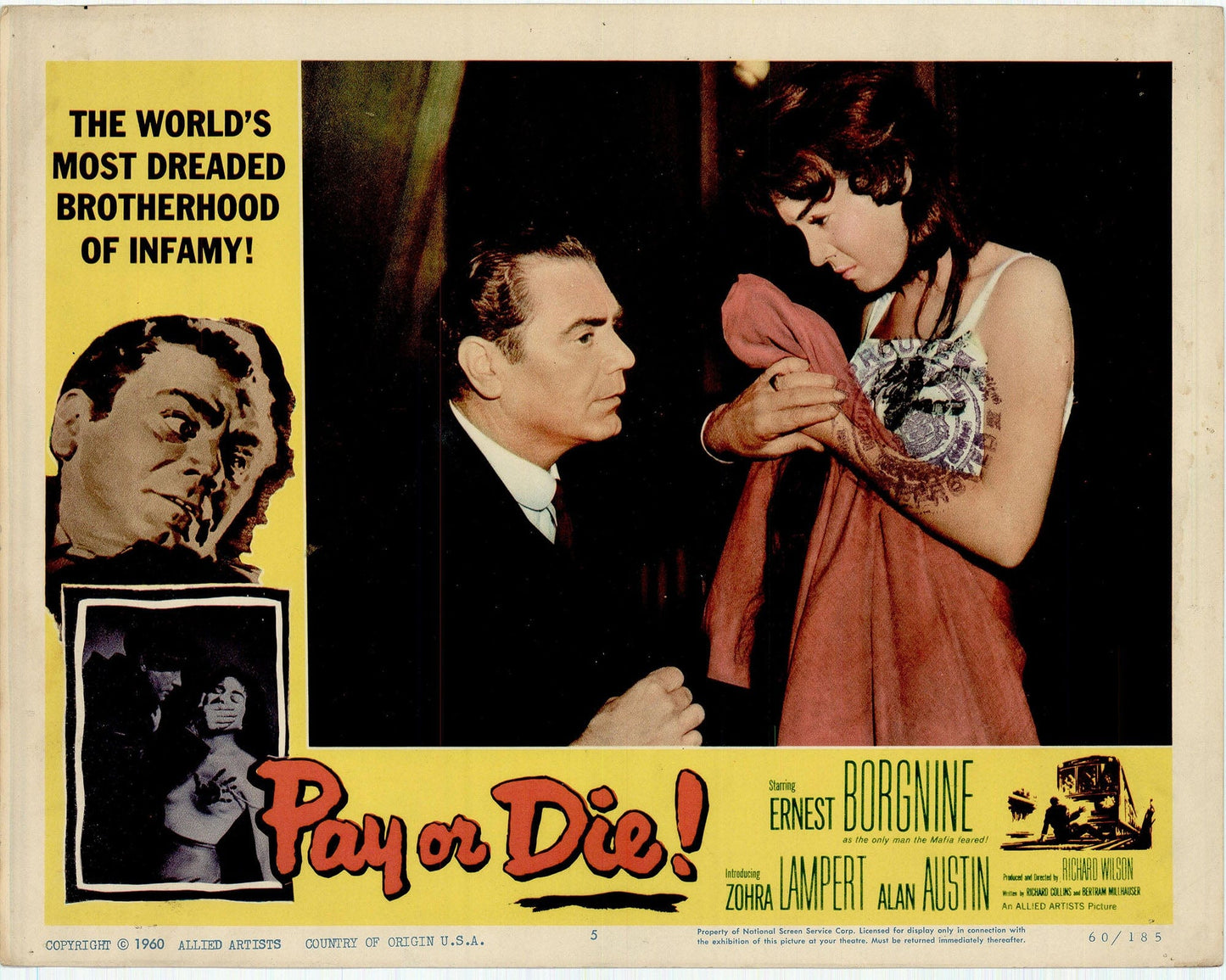 Pay or Die: Original Lobby Card Bundle, 1960 Art G S Pawn