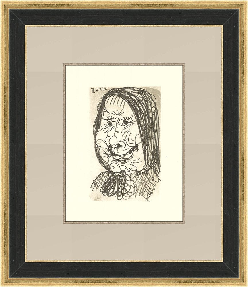 Pablo Picasso; Untitled from "Le Gout du Bonheur - 27" Art G S Pawn Black and Gold