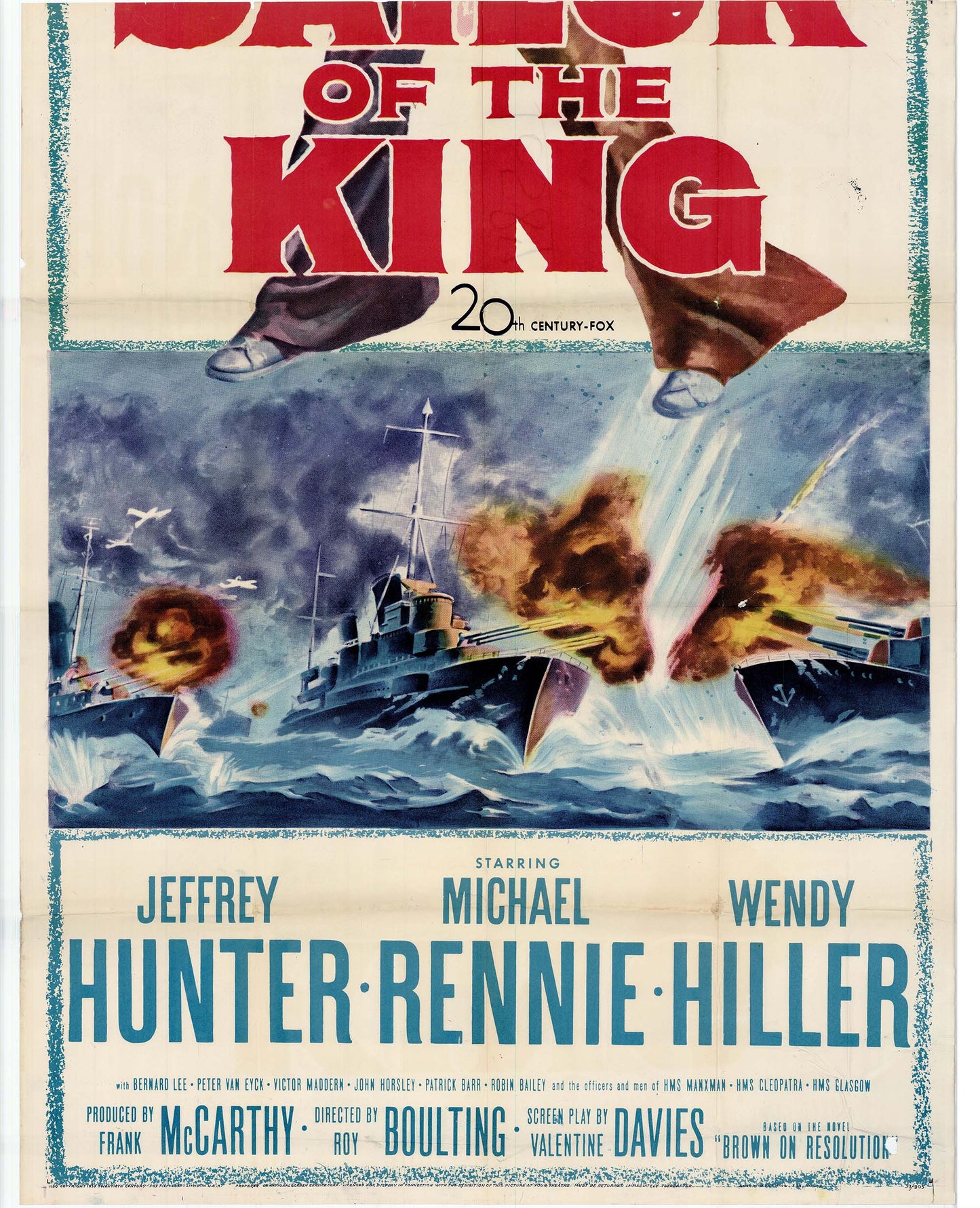 Sailor of the King: Original Three Sheet Movie Poster, 1953 Art G S Pawn