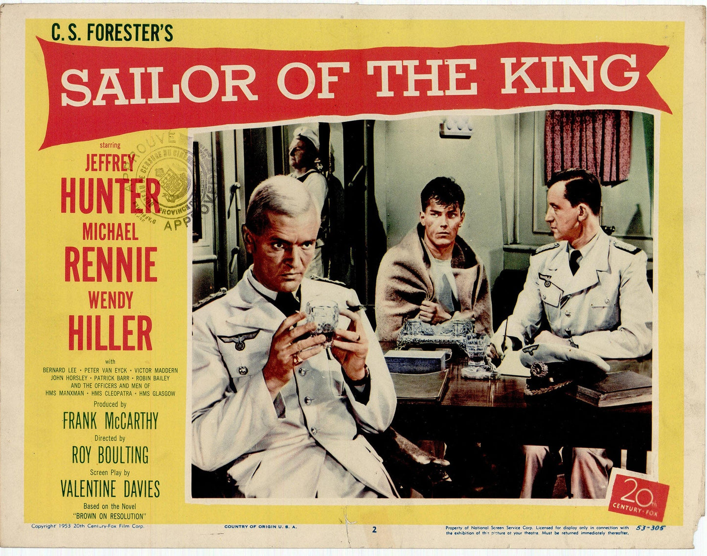 Sailor of the King: Original Lobby Card Bundle, 1953 Art G S Pawn