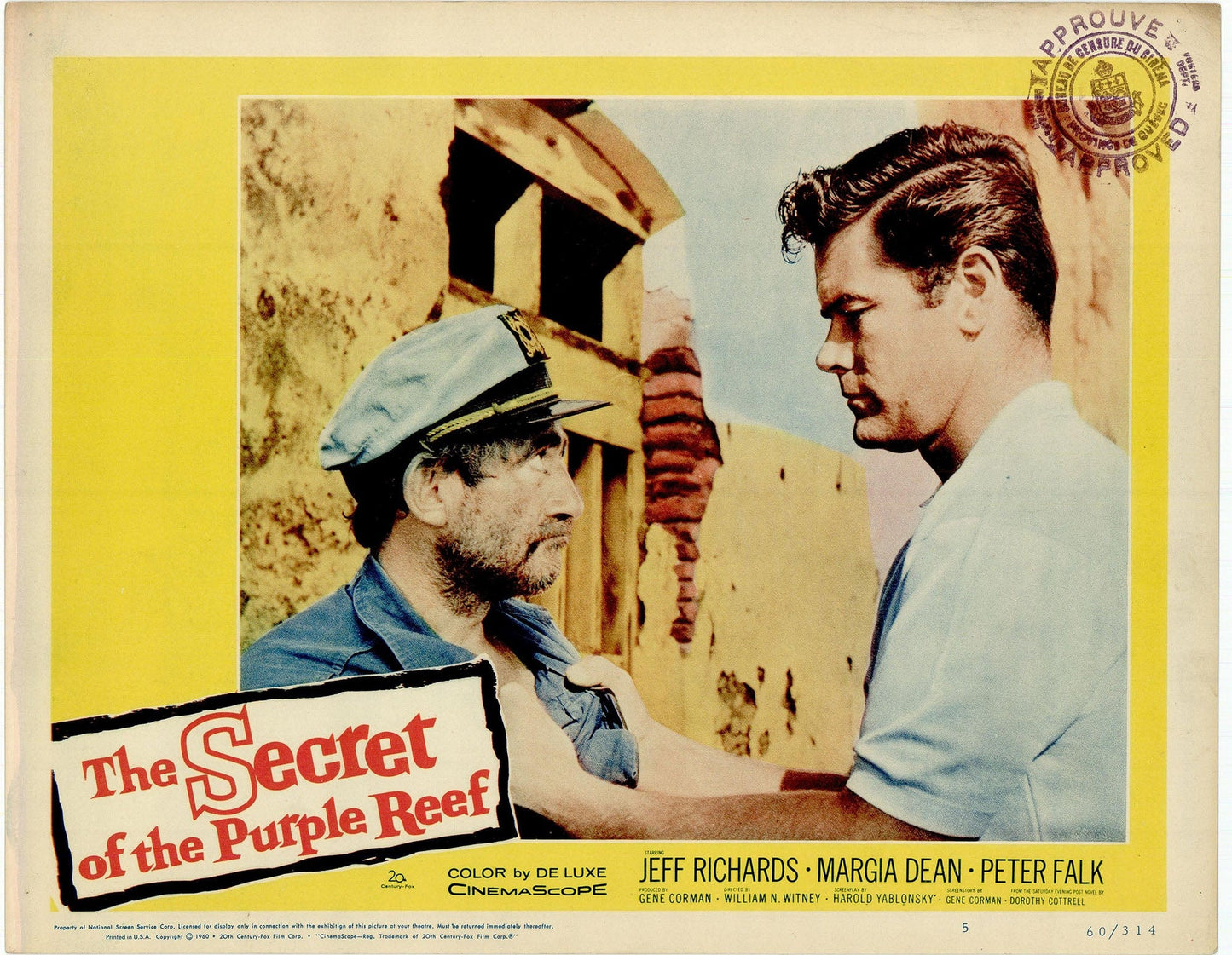 The Secret of the Purple Reef: Original Lobby Card Bundle, 1960 Art G S Pawn