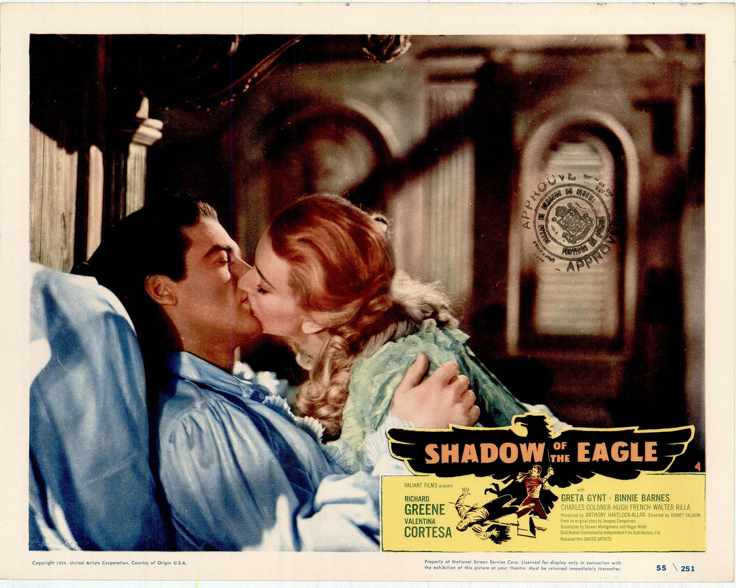 Shadow of the Eagle: Original Lobby Card Bundle, 1955 (re-release of 1950) Art G S Pawn