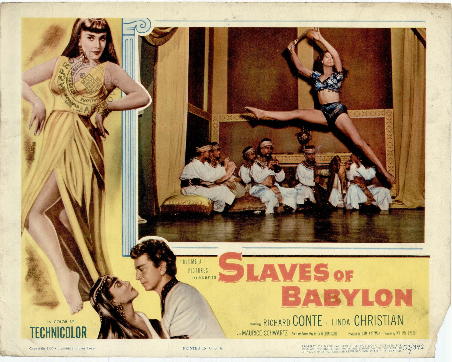 Slaves of Babylon: Lobby Card Bundle, 1953 Art G S Pawn