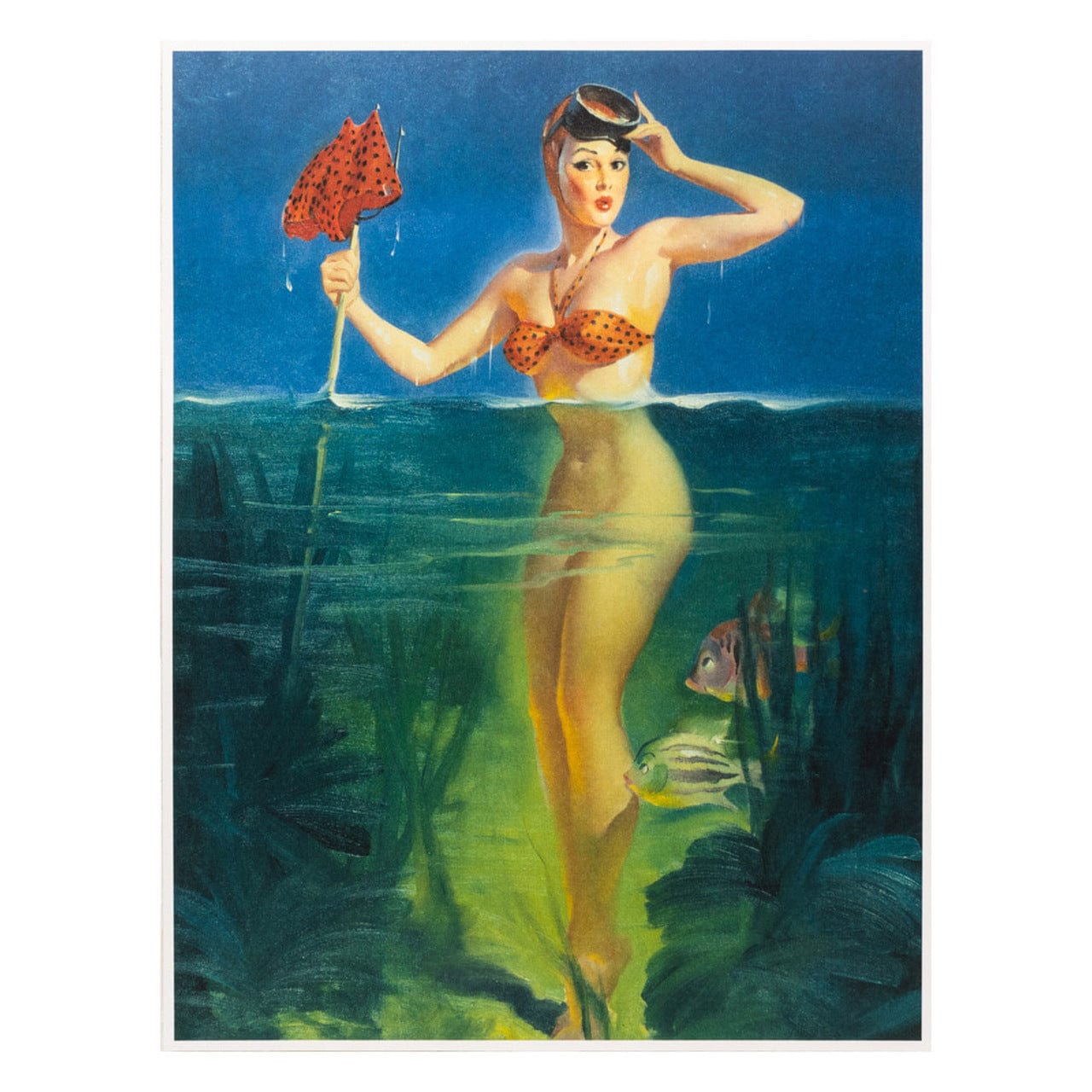 Gil Elvgren, Surprising Catch – Gold & Silver Pawn Shop