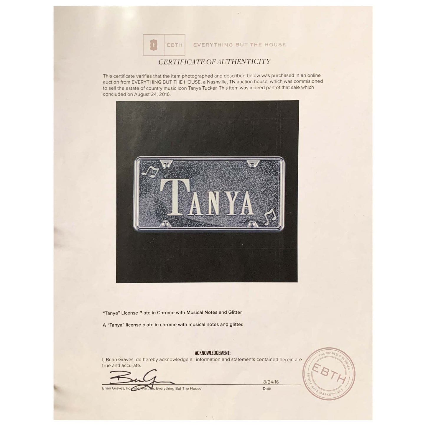 Tanya Tucker's Stage Worn Outfit & Accessories Gold & Silver Pawn Shop