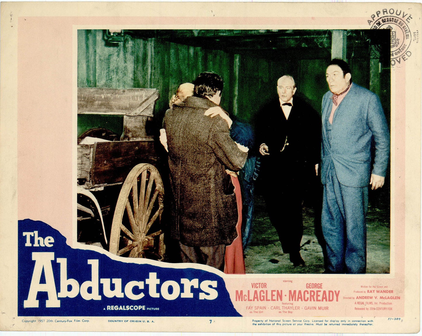 The Abductors: Original Lobby Card Bundle, 1957 Art G S Pawn