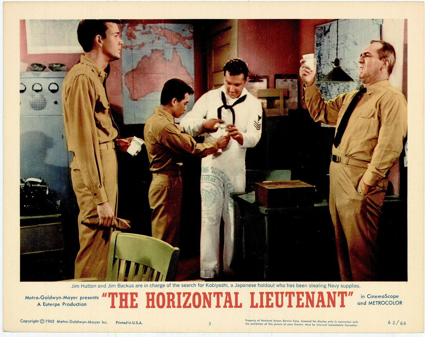 The Horizontal Lieutenant: Original Lobby Card Bundle, 1962 Art G S Pawn