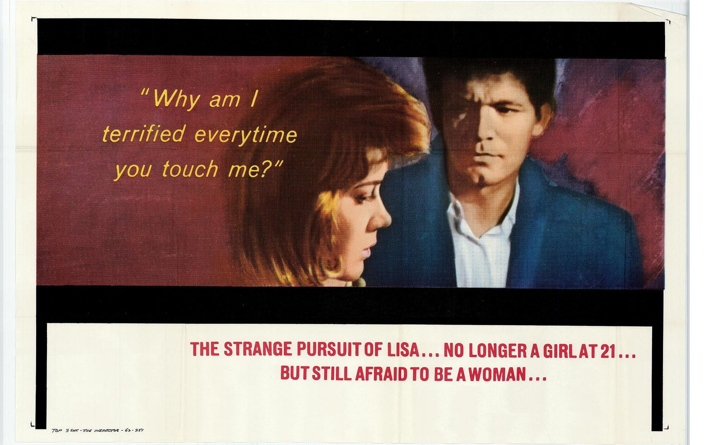 The Inspector (Alternate title: Lisa): Original Three Sheet Movie Poster, 1962 Art G S Pawn