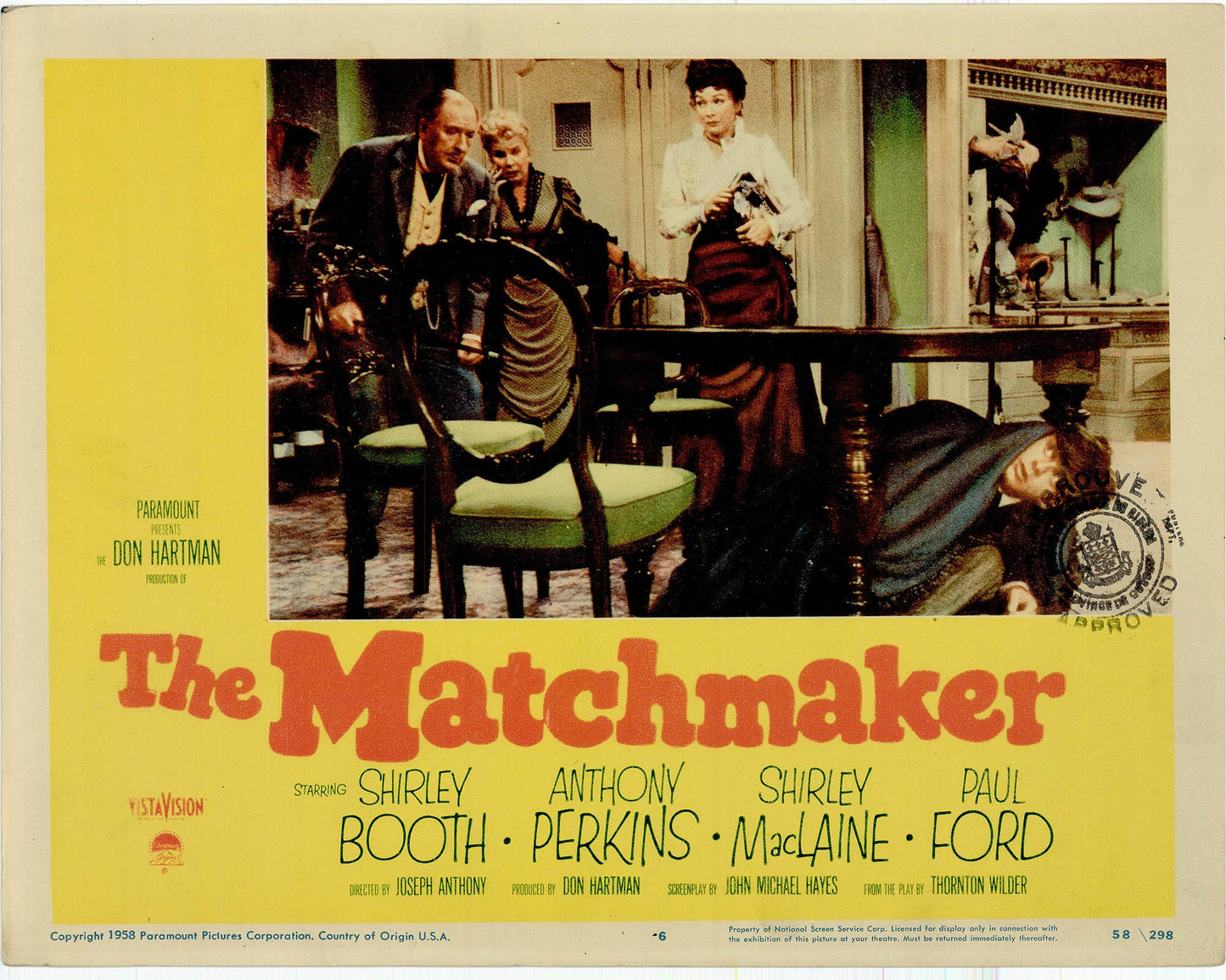 The Matchmaker: Original Lobby Card Bundle, 1958 Art G S Pawn