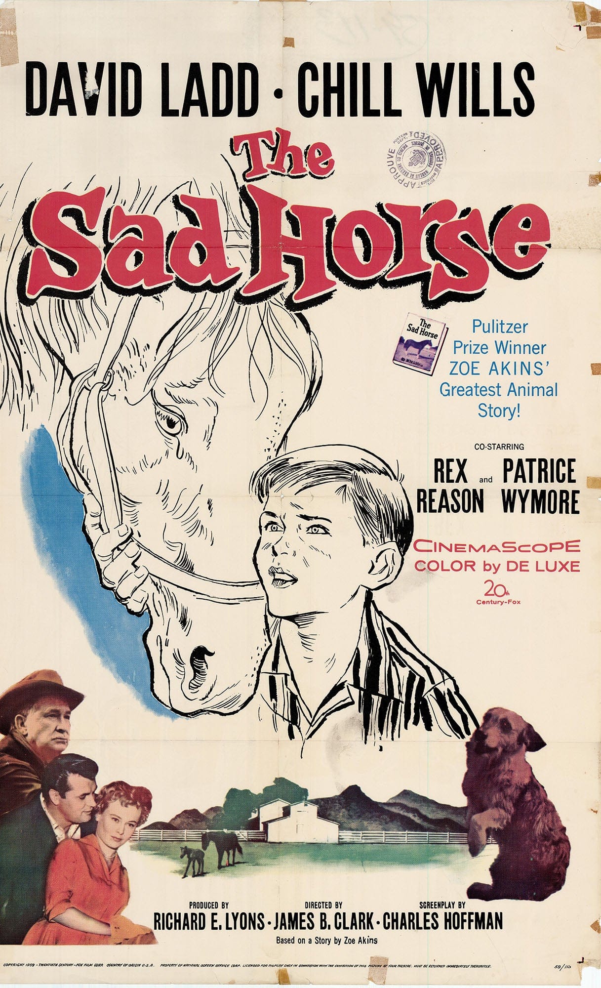 The Sad Horse: Original One Sheet Movie Poster, 1959 Art G S Pawn