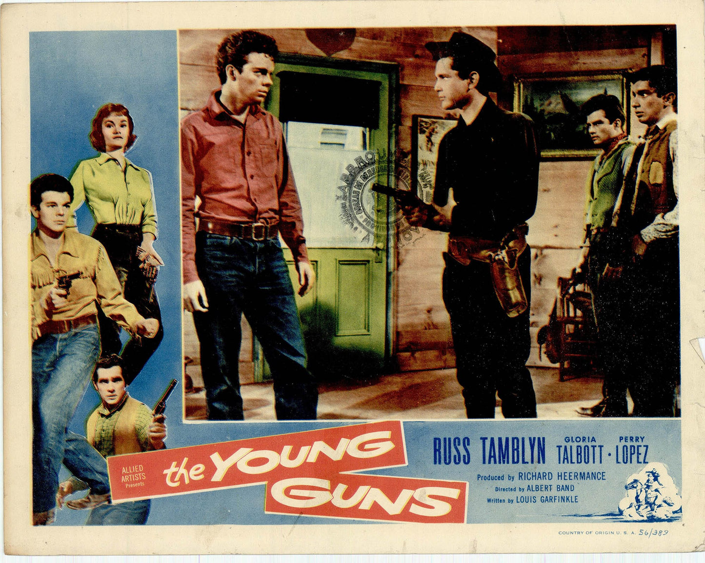 The Young Guns: Original Lobby Card Bundle, 1956 Art G S Pawn