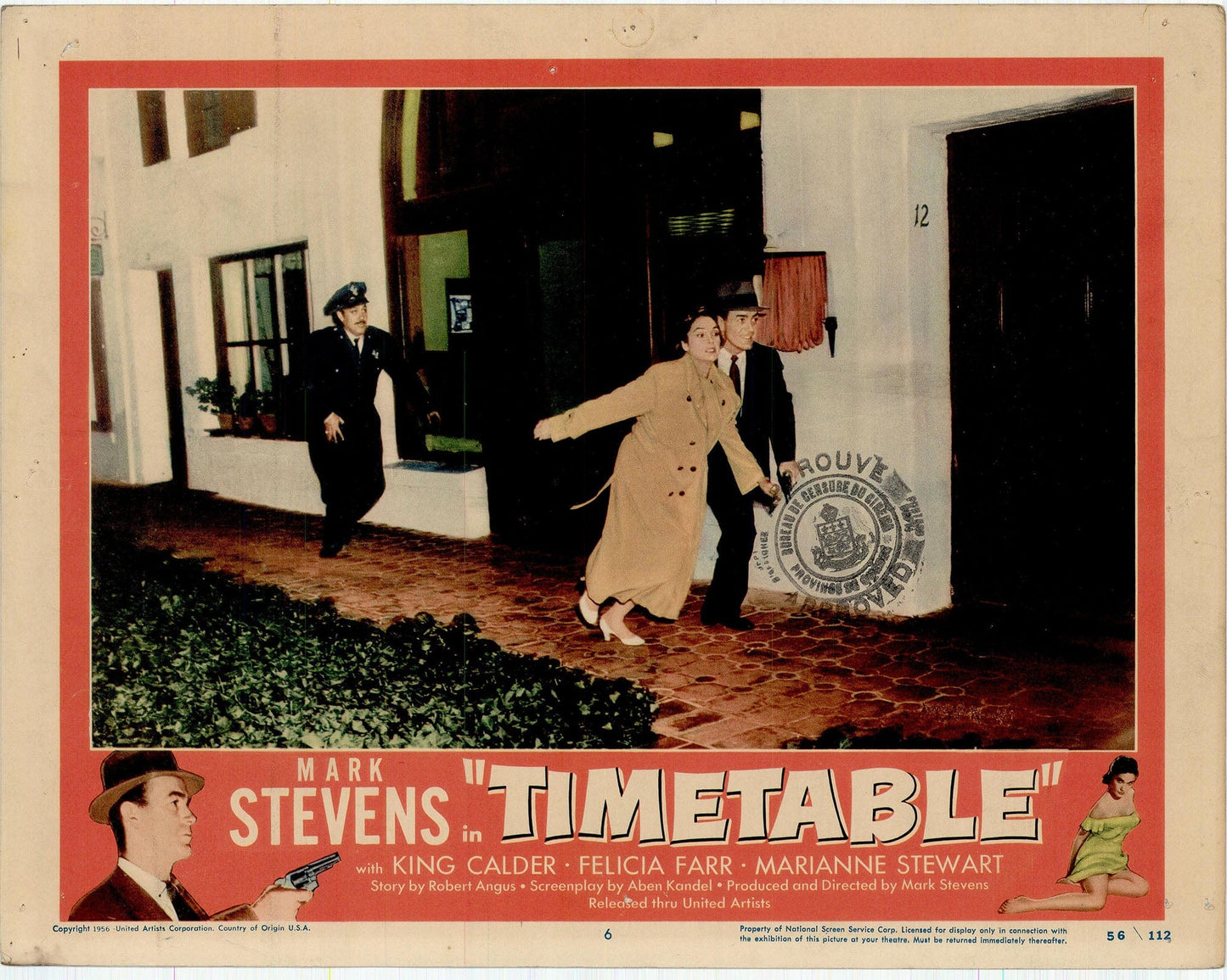 Timetable: Original Lobby Card Bundle, 1956 Art G S Pawn